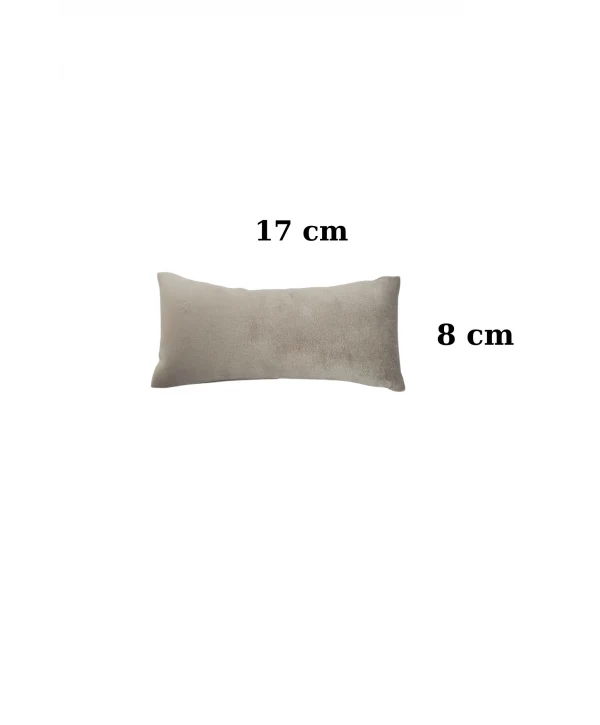 Süet Orta Boy Bileklik & Saat Ve Kelepçe Yastığı 8x17 Cm Ekru