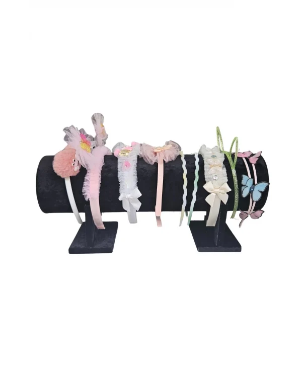 Taç,Toka Ve Saç Bandı Standı ,Düzenleyicisi Ve Organizatörü Süet Siyah(40 cm)