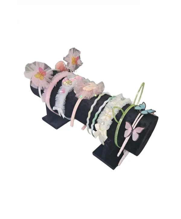 Taç,Toka Ve Saç Bandı Standı ,Düzenleyicisi Ve Organizatörü Süet Siyah(40 cm)