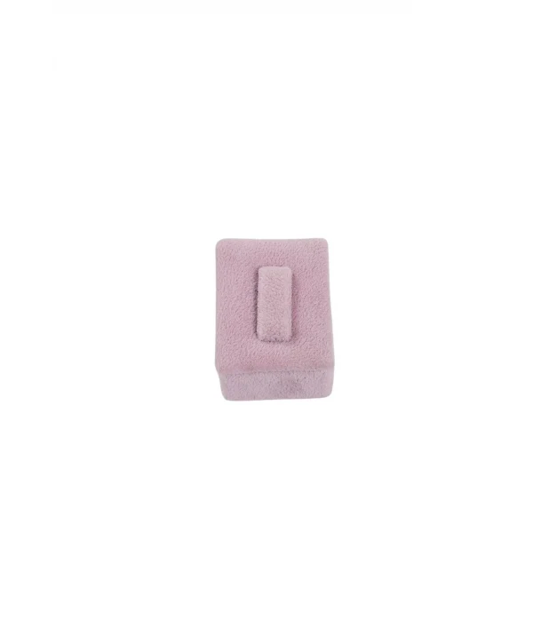 Yüzük Standı Tekli Süet (tırnaklı) 3x3,5 cm Pembe