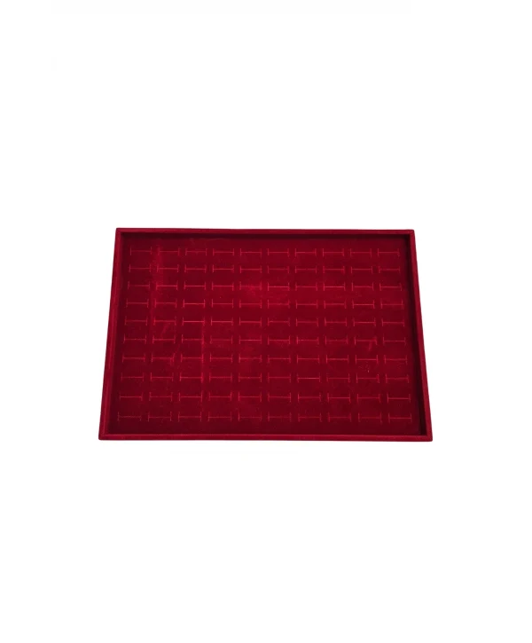 Yüzük Tablası Batırmalı Bordo 100 Lü Süet