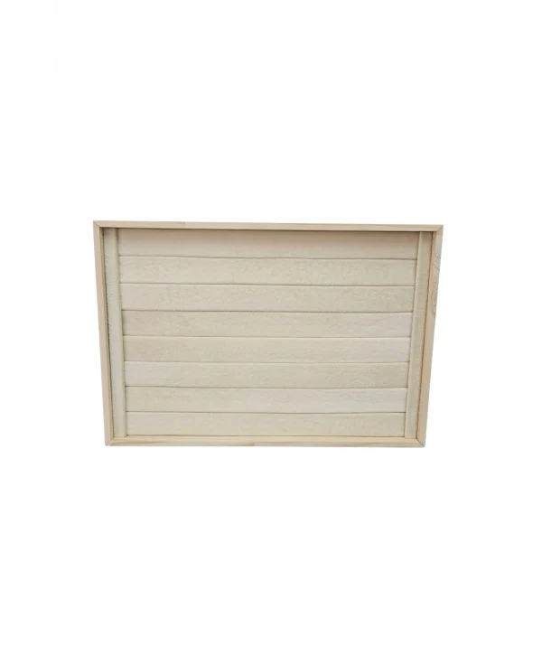Yüzük Tablası Rulo (Ahşap Kasalı) Süet (içi Krem)