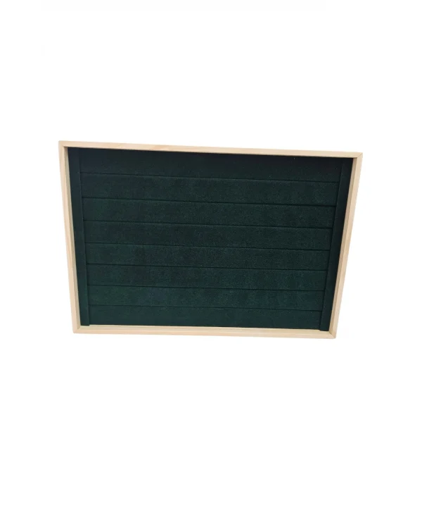 Yüzük Tablası Rulo (Ahşap Kasalı) Süet (içi Yeşil)