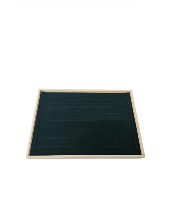 Yüzük Tablası Rulo (Ahşap Kasalı) Süet (içi Yeşil)