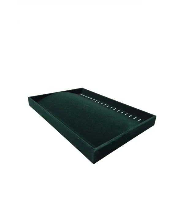 Zincir & Bileklik Takı Tablası Süet (Yeşil)