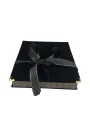 Kurdelalı Kadife Set Kutusu (18x21 cm) Siyah