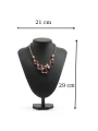 Kolye & Gerdanlık Sergileme Mankeni Siyah Deri 29 Cm 2.boy