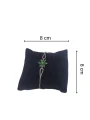 Süet Yastık Düzenleyici(4 Adet) Siyah Bileklik & Saat Ve Kelepçe 8X8 Cm