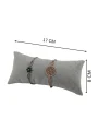 Süet Orta Boy Gri Bileklik & Saat Ve Kelepçe Yastığı 8X17 Cm