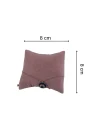 Süet (4 Adet) Pembe Bileklik & Saat Ve Kelepçe Yastığı 8X8 Cm