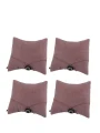 Süet (4 Adet) Pembe Bileklik & Saat Ve Kelepçe Yastığı 8X8 Cm