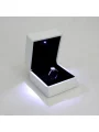 Işıklı Yüzük & Alyans Kutusu Beyaz