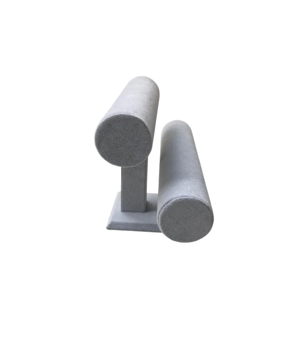 İkili Süet Bay&Bayan Bileklik,Saat Ve Kelepçe Standı (Gri)