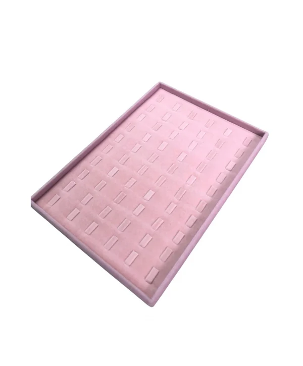 Yüzük Tablası 60 Tırnaklı Pembe Süet  (25x35 cm)