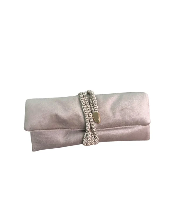 Takı,Seyahat ve Mücevher Rulosu& Düzenleyicisi Ve Çantası /Parlak Sütlü Kahve (Fermuarlı ve ipli)