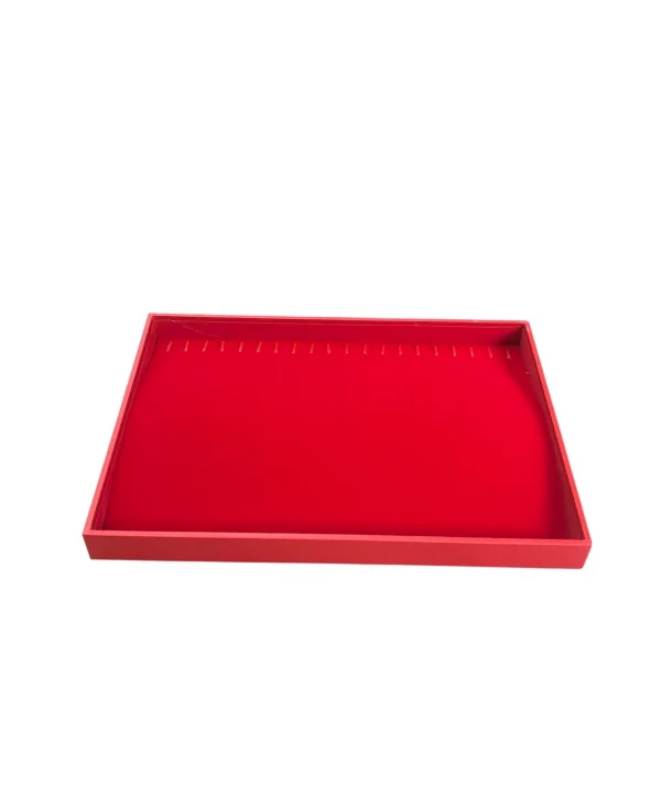 Zincir & Bileklik Takı Tablası Kırmızı Süet