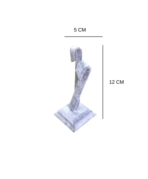 Palmiye Şeklinde Ayaklı Küpe Standı,küpe Sergileme Standı Süet Gri