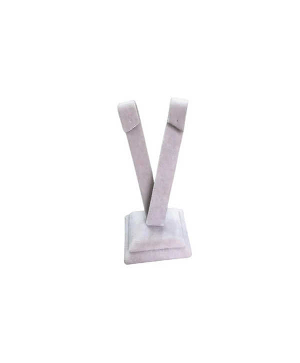 Palmiye Şeklinde Ayaklı Küpe Standı,küpe Sergileme Standı Süet Krem