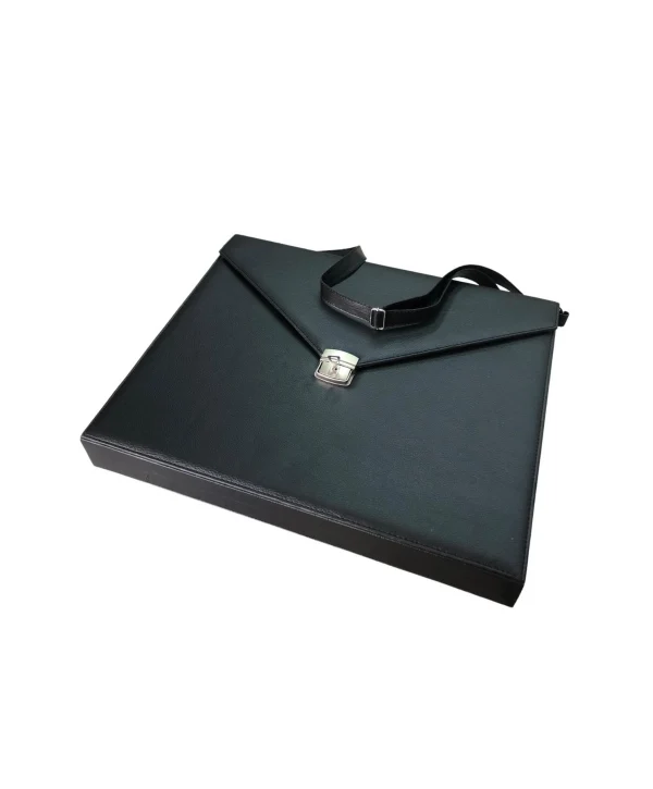 34 lü Tesbih (Ahşap Kasa) Siyah Deri kuluplu / Askı kayışlı (Anahtarlı) 38x46 cm