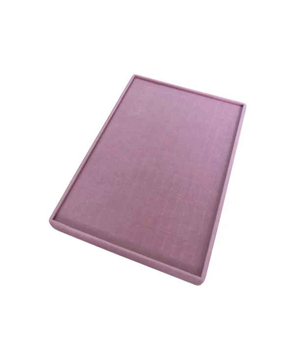 Yüzük Standı-tablası 140 lı  Batırmalı Pembe süet 25x35