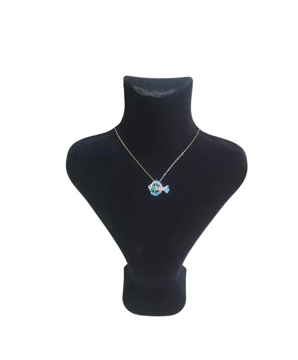 Kuğu Kolye & Gerdanlık Sergileme Mankeni Siyah Süet 28 Cm 2.boy