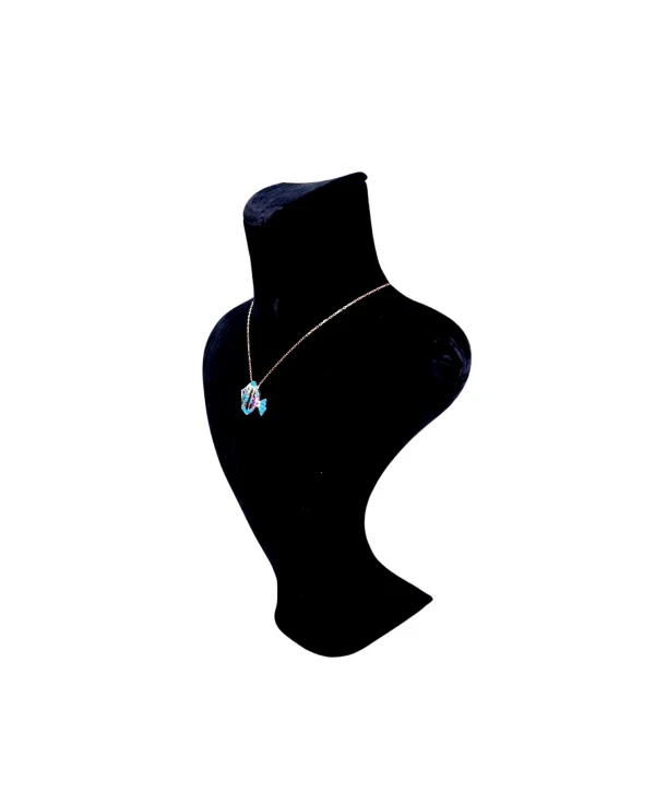 Kuğu Kolye & Gerdanlık Sergileme Mankeni Siyah Süet 23 Cm 1.boy