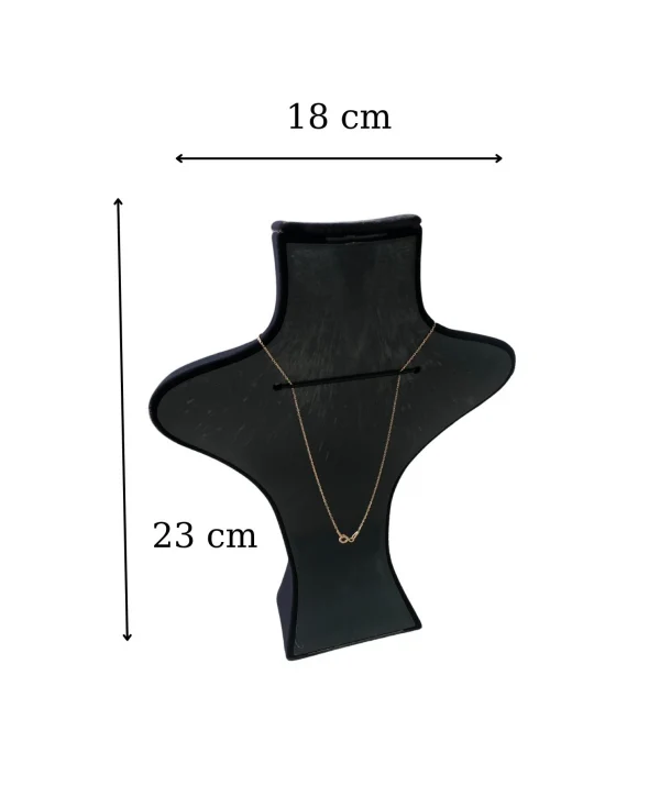 Kuğu Kolye & Gerdanlık Sergileme Mankeni Siyah Süet 23 Cm 1.boy