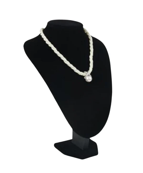 Kolye & Gerdanlık Sergileme Mankeni Siyah Süet 35 Cm 3.boy