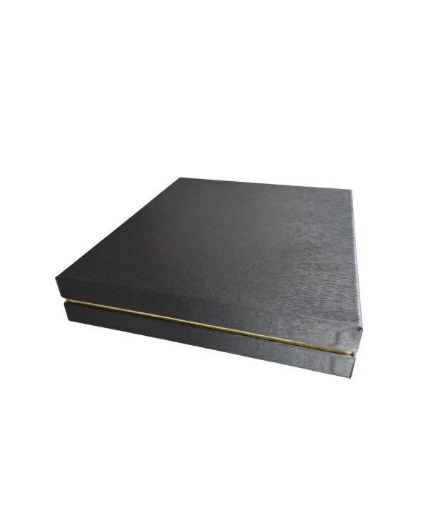 Büyük Set Kutusu Karton Cilt Bezi Füme (18x21 cm) (içi Süngerli)