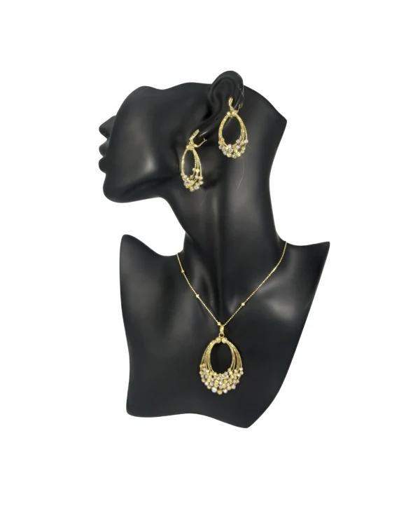 Polyester Kolye&Gerdanlık ve Küpelik Silüet Sergileme Mankeni 30 cm  SİYAH