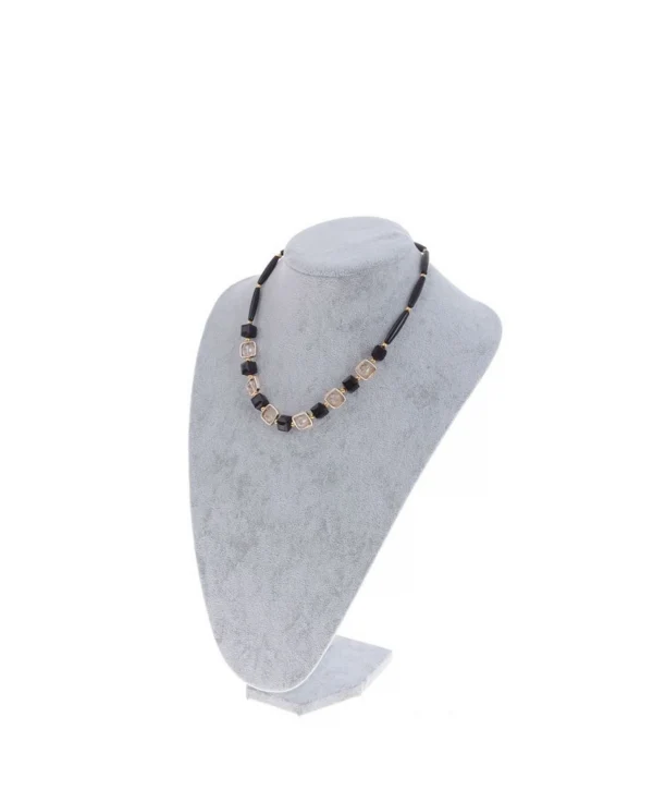 Kolye & Gerdanlık Sergileme Mankeni Gri Süet 35 Cm 3.boy