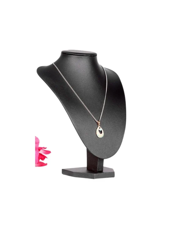 Kolye & Gerdanlık Sergileme Mankeni Siyah Deri 29 Cm 2.boy