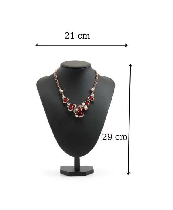 Kolye & Gerdanlık Sergileme Mankeni Siyah Deri 29 Cm 2.boy