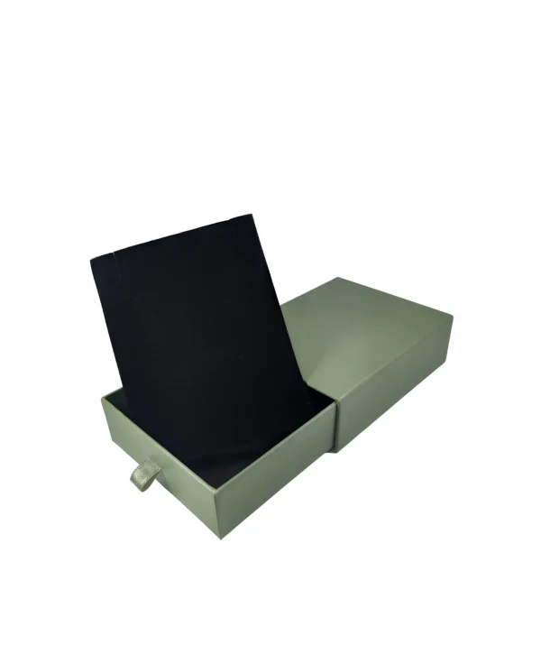 Yeşil Çekmeceli Büyük Kolye&Set Karton Kutu 12 Li Paket (İçi Süngerli)