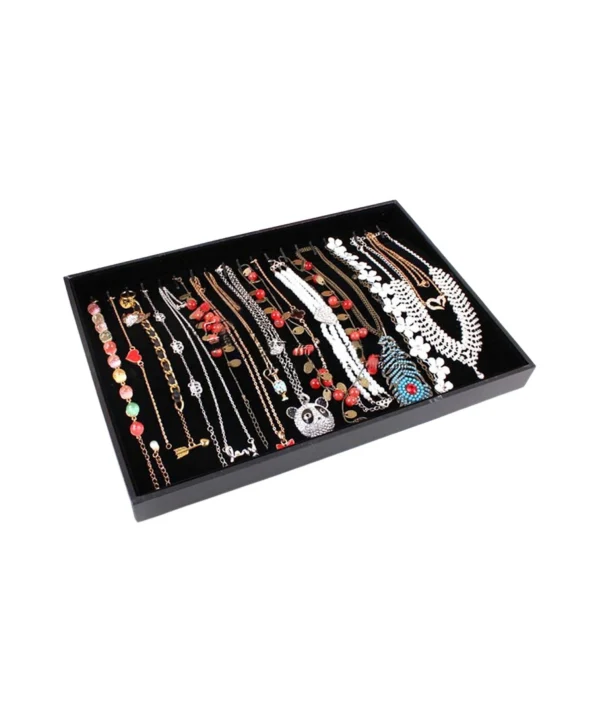 Zincir & Bileklik Takı Tablası Siyah Süet