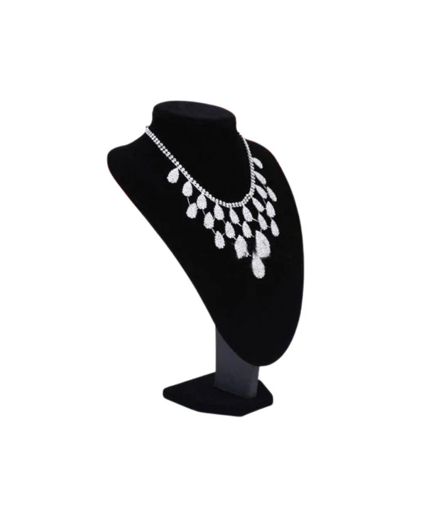 Kolye & Gerdanlık Sergileme Mankeni Siyah Süet 29 Cm 2.boy