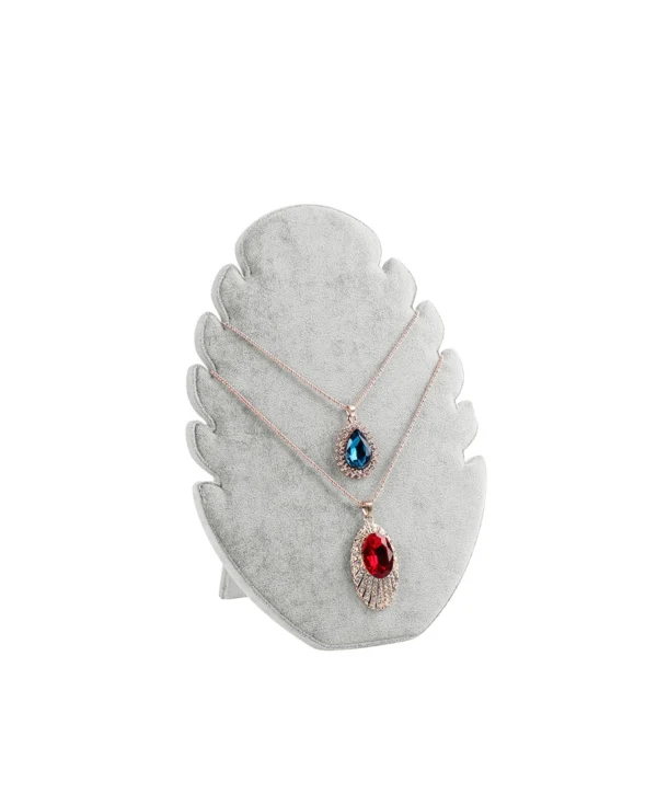 Ayaklı Gri Süet Çam Kolye&Zincir Standı (5 Li)