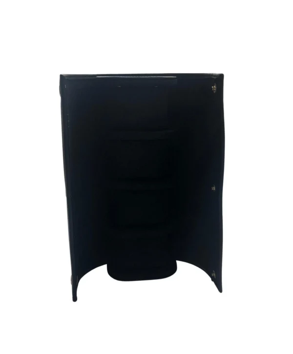 Deri Dörtlü Saat Kutusu Çıtçıtlı (Siyah)