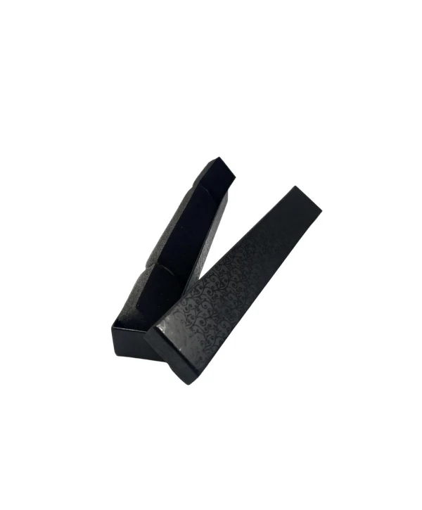 Kabartma Desenli Sert Siyah Karton Bileklik& Tesbih Kutusu 25 Li Paket( İçi Süngerli )