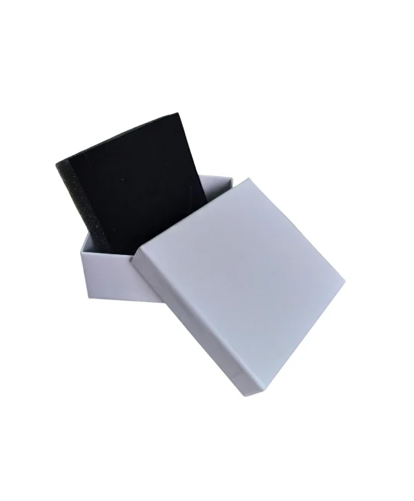 Beyaz Sert Kelepçe Kutusu 12 li Paket ( İçi Süngerli )