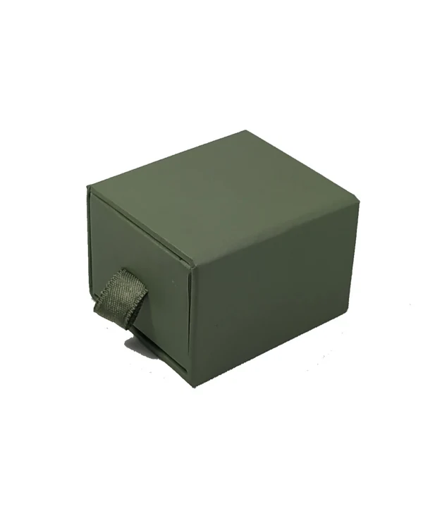 Yeşil Çekmeceli Yüzük Karton Kutu 20 Li Paket (İçi Süngerli)