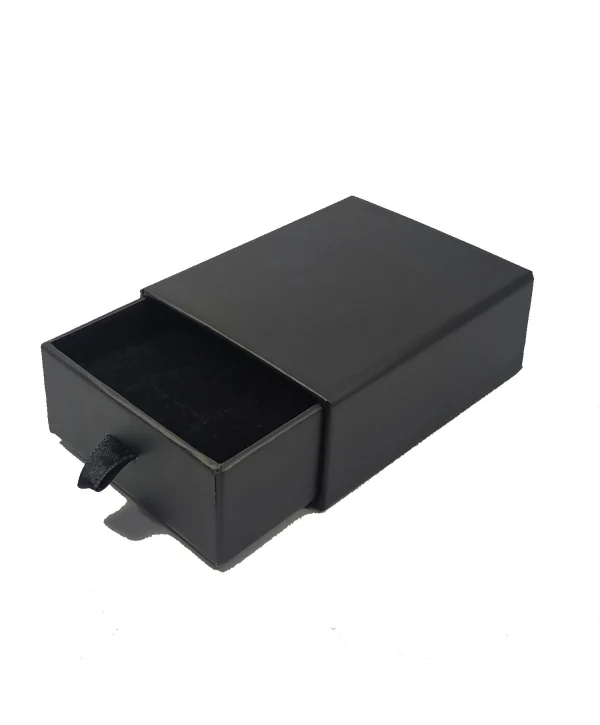 Siyah Çekmeceli Kolye&Set Karton Kutu 12 Li Paket (İçi Süngerli)