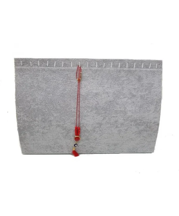 Ayaklı Kolye Zincir & Kolye  standı (19 lu) Gri Süet