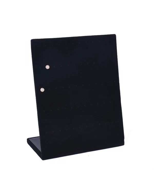 30lu Dik Ayaklı Küpelik Standı Siyah Süet