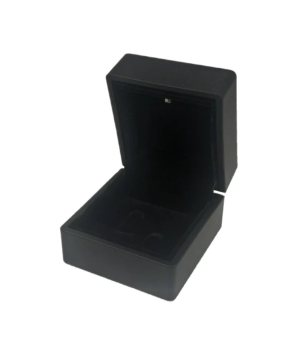 Işıklı Çift Alyans Kutusu Siyah