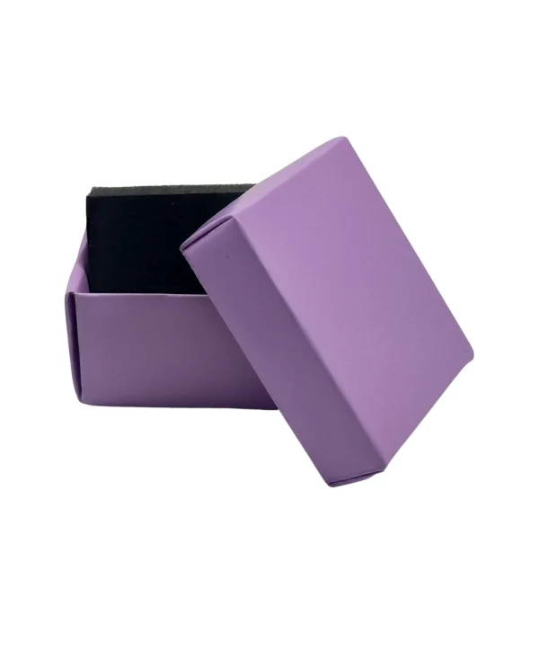 Lila  Karton  Yüzük Kutusu 50 Li Paket (İçi Süngerli)