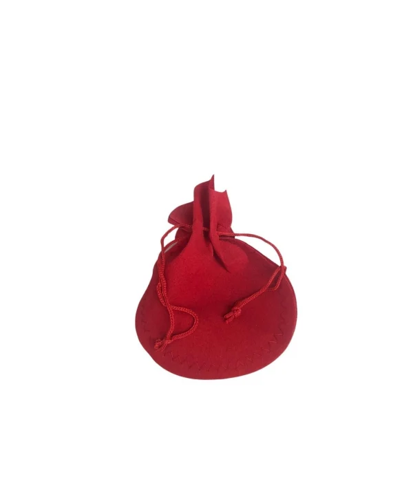 Kadife Kese Kırmızı 50 Adet 11x14 Boy Takı, Altın Kesesi (ipli & Büzgülü)
