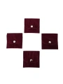 Kadife (SÜET) Zarf Kese Bordo 25 Adet 7x7 cm Boy Takı, Altın Kesesi (ÇITÇITLI)