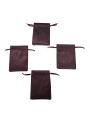 Saten & Parlak Kese Bordo 10 Adet 9x12 cm Takı, Altın Kesesi (ipli & Büzgülü)