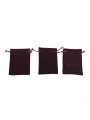 Süet & Kadife Duble Kese Bordo 10 Adet 9x12 cm Takı, Altın Kesesi (ipli & Büzgülü)